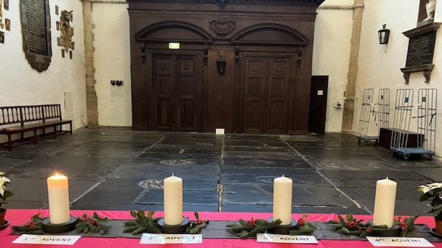 Christmas Spirit In Grote or St-Bavo Kerk Haarlem